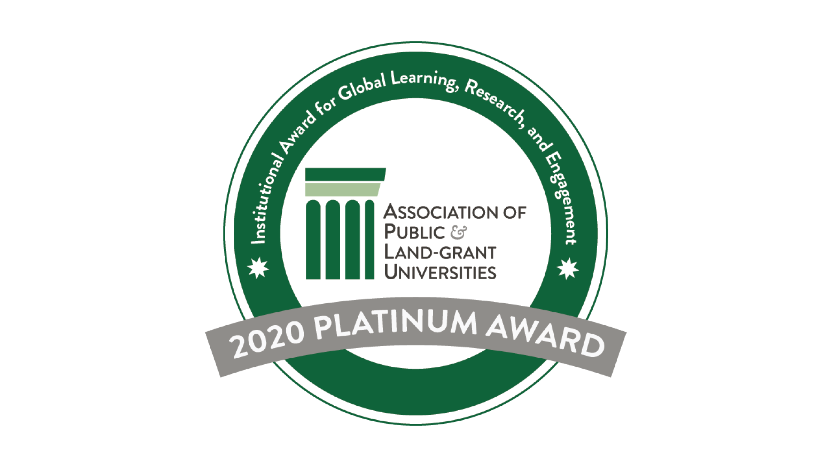 APLU Award Seal with Platinum Award text
