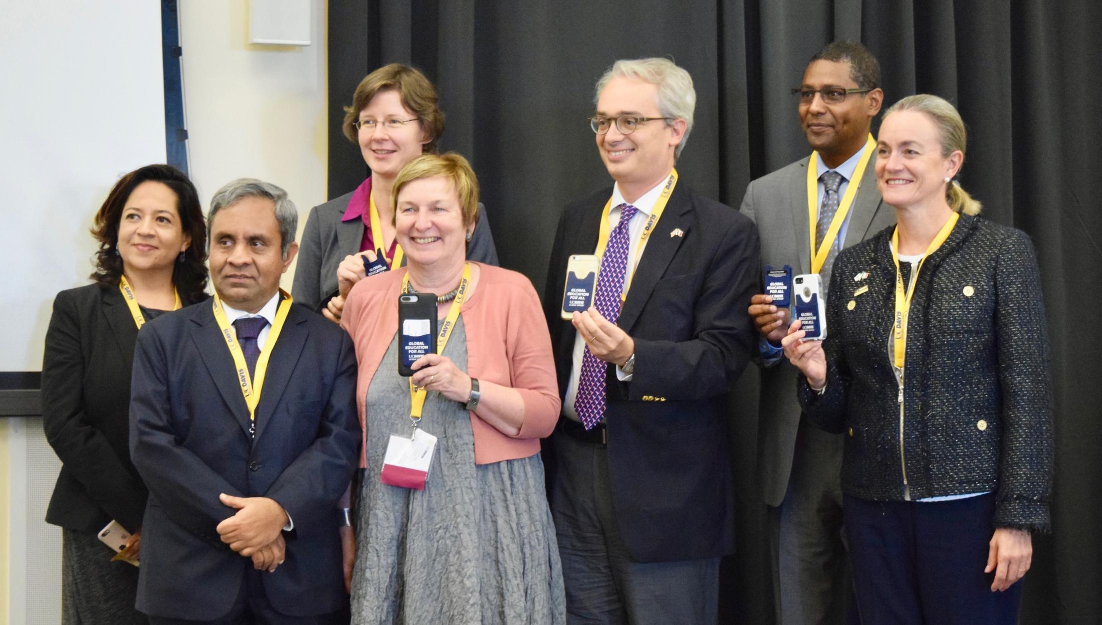 Consuls general and representatives with Joanna Regulska and Ermias Kebreab