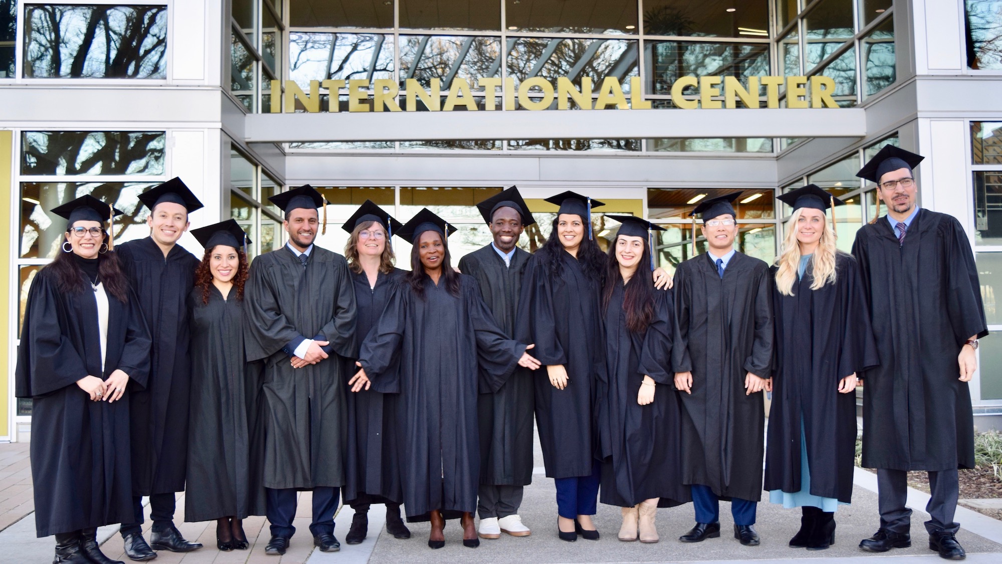 Humphrey fellows at graduation