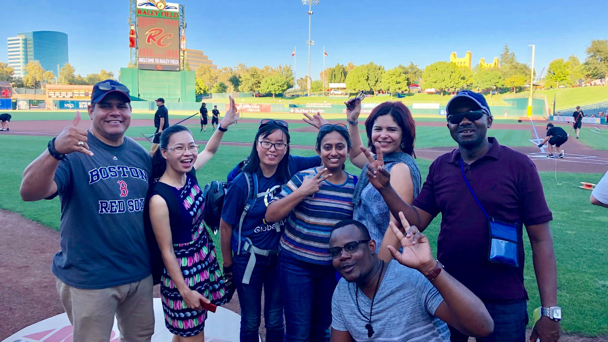 At baseball game