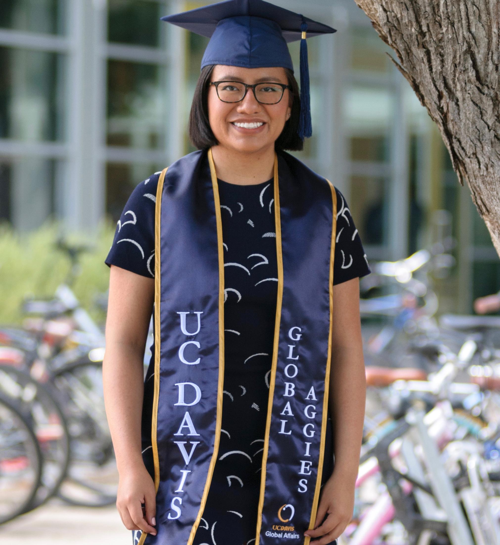 Maria in cap and gown