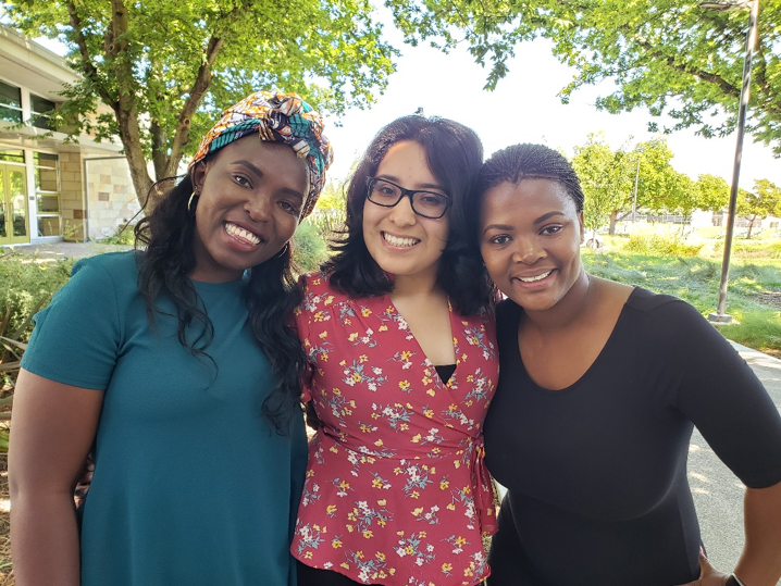 three women taking a selfie 