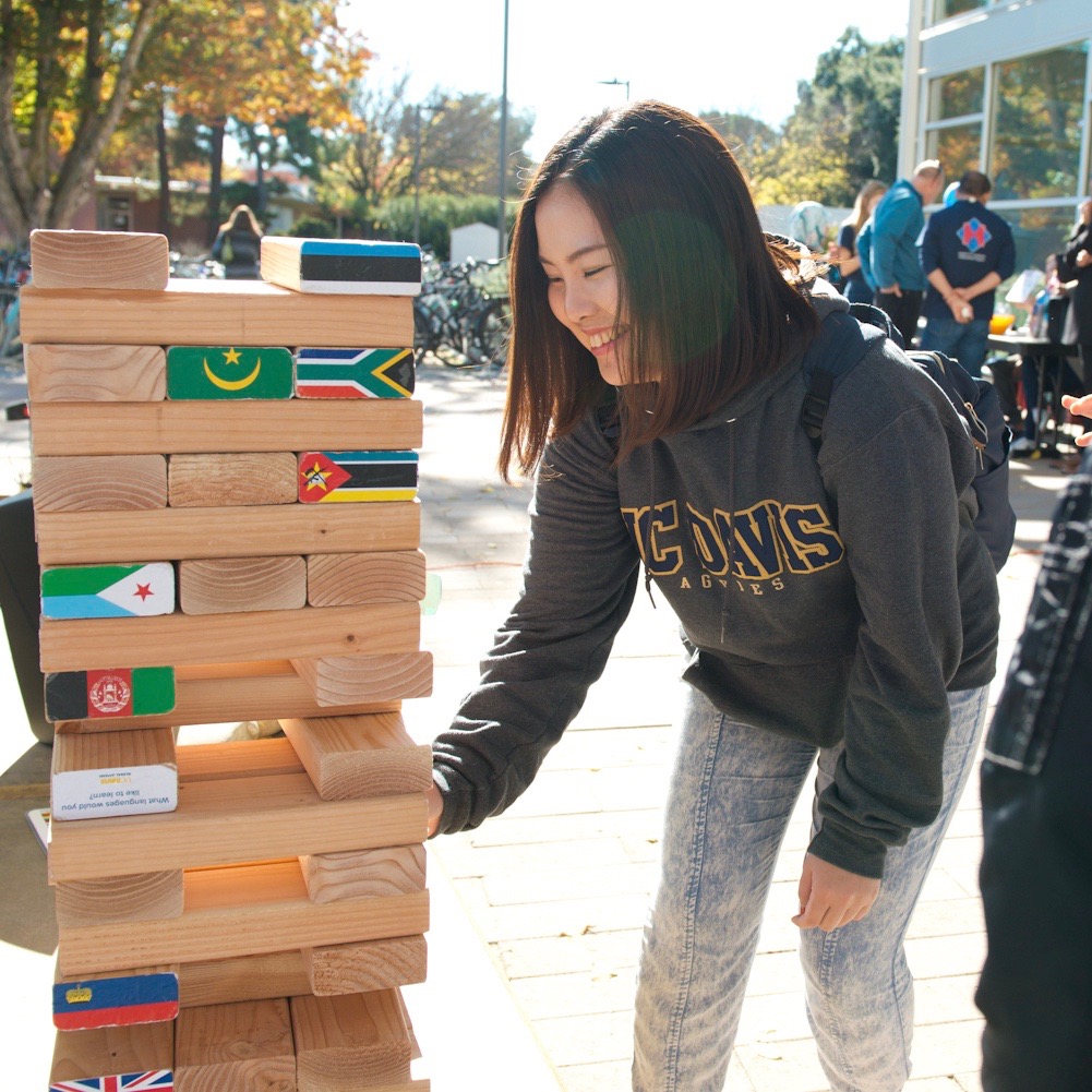 Student at International Center Fair