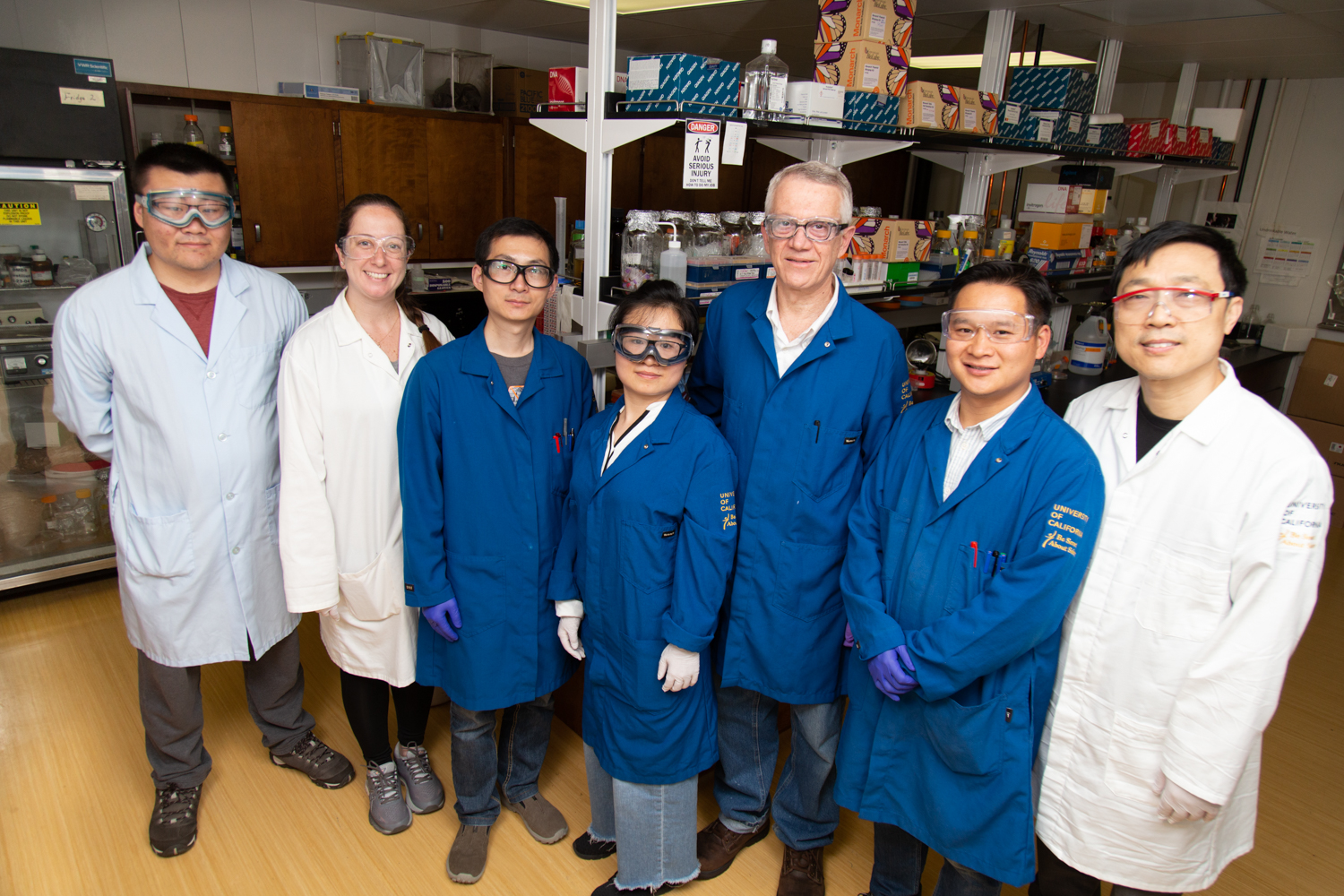 Leal and team in lab