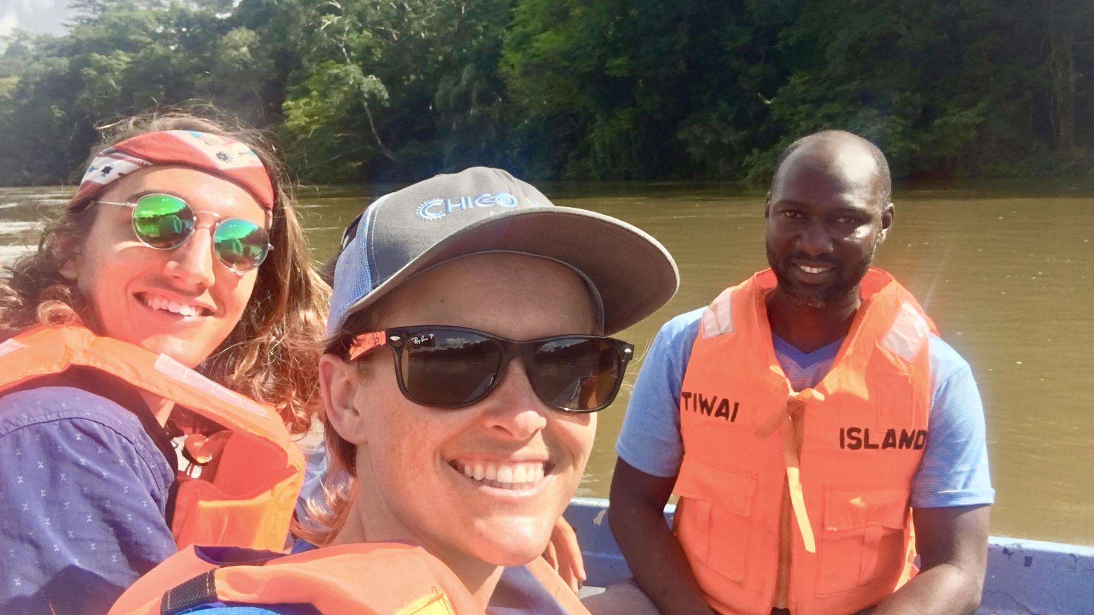 Armstrong, Kailie and Nasielski in boat