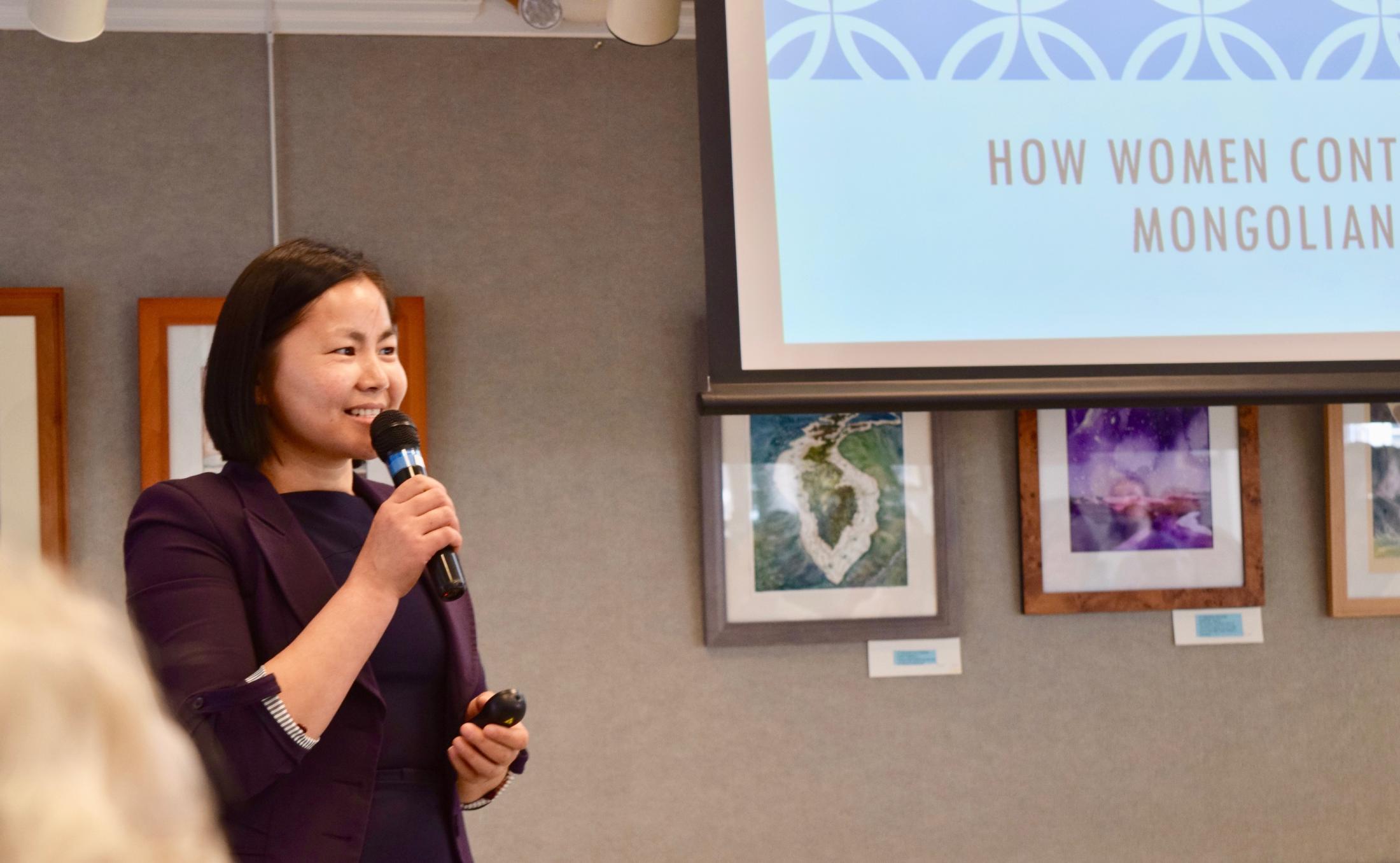 Humphrey Fellow Selenge Chadraabal Speaking