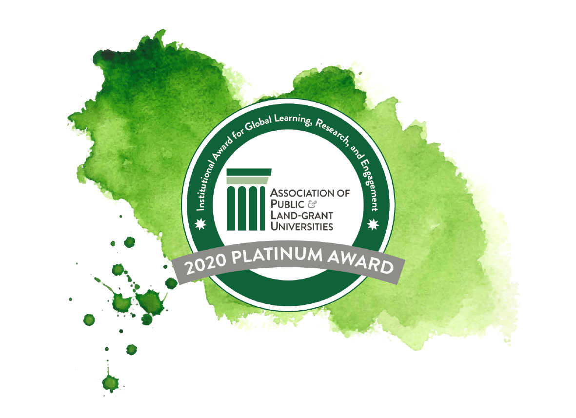 APLU Award seal with watercolor background