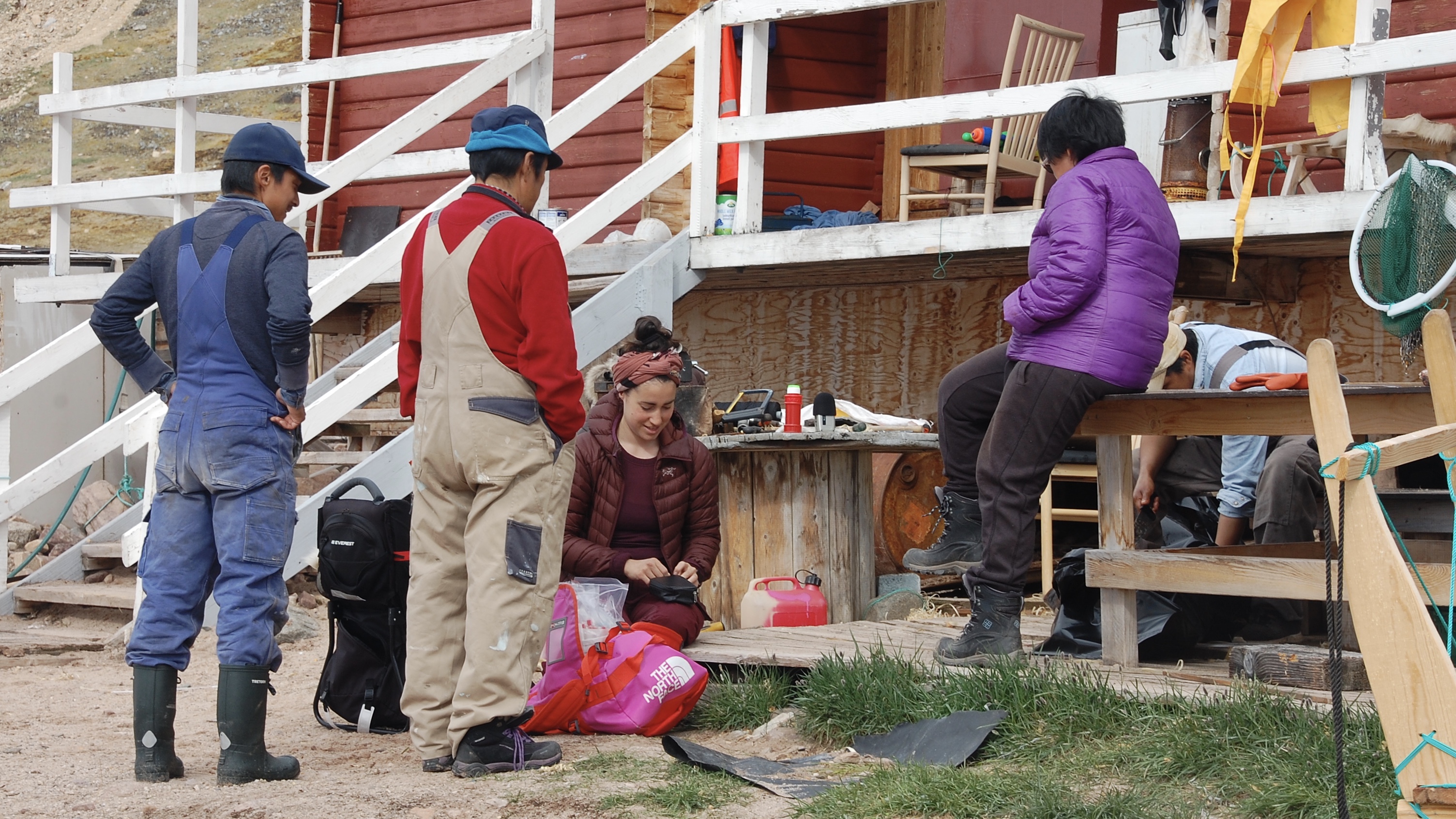 Project team working together in North Greenland