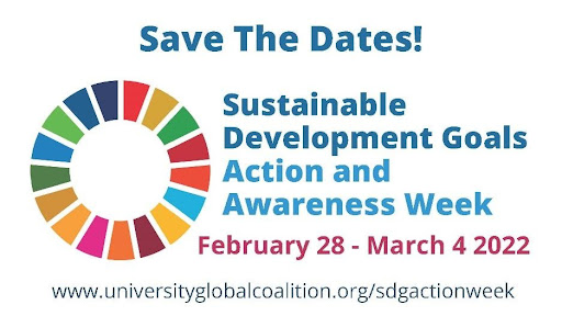 Save the Dates! Sustainable Development Goals Action and Awareness Week, February 28-March 4, 2022