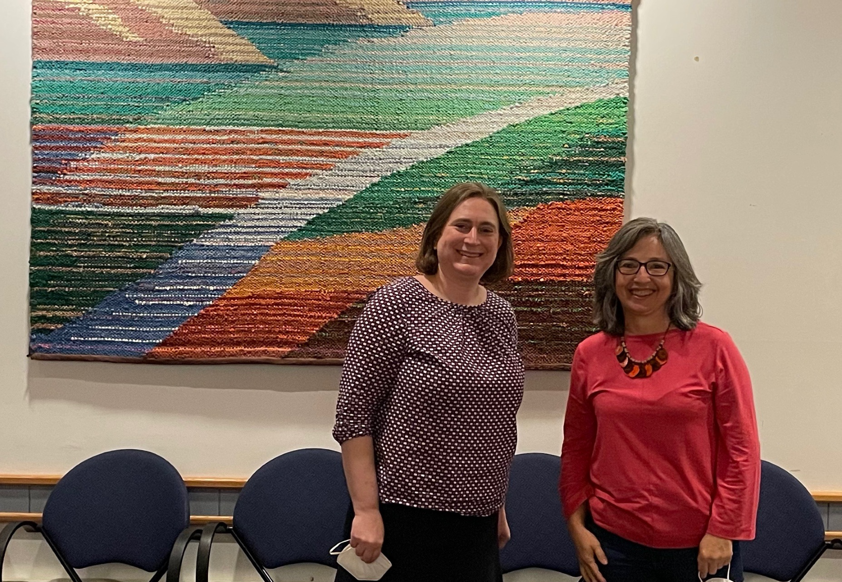 UC Davis Professor Christine Stewart and Marly Augusto Cardoso, UC Davis’ inaugural Fulbright Chair from Brazil smile at the camera