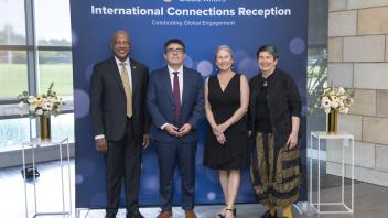 Group photograph of people at the International Connections Reception