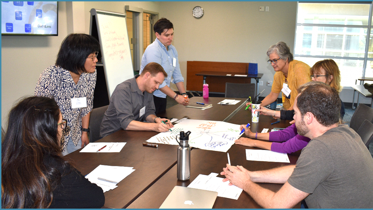 UC Davis faculty participate in Curriculum Enhancement through Global Learning Program. (photo Nathan Camp/UC Davis) Faculty participate in Global Learning Program Enhancement