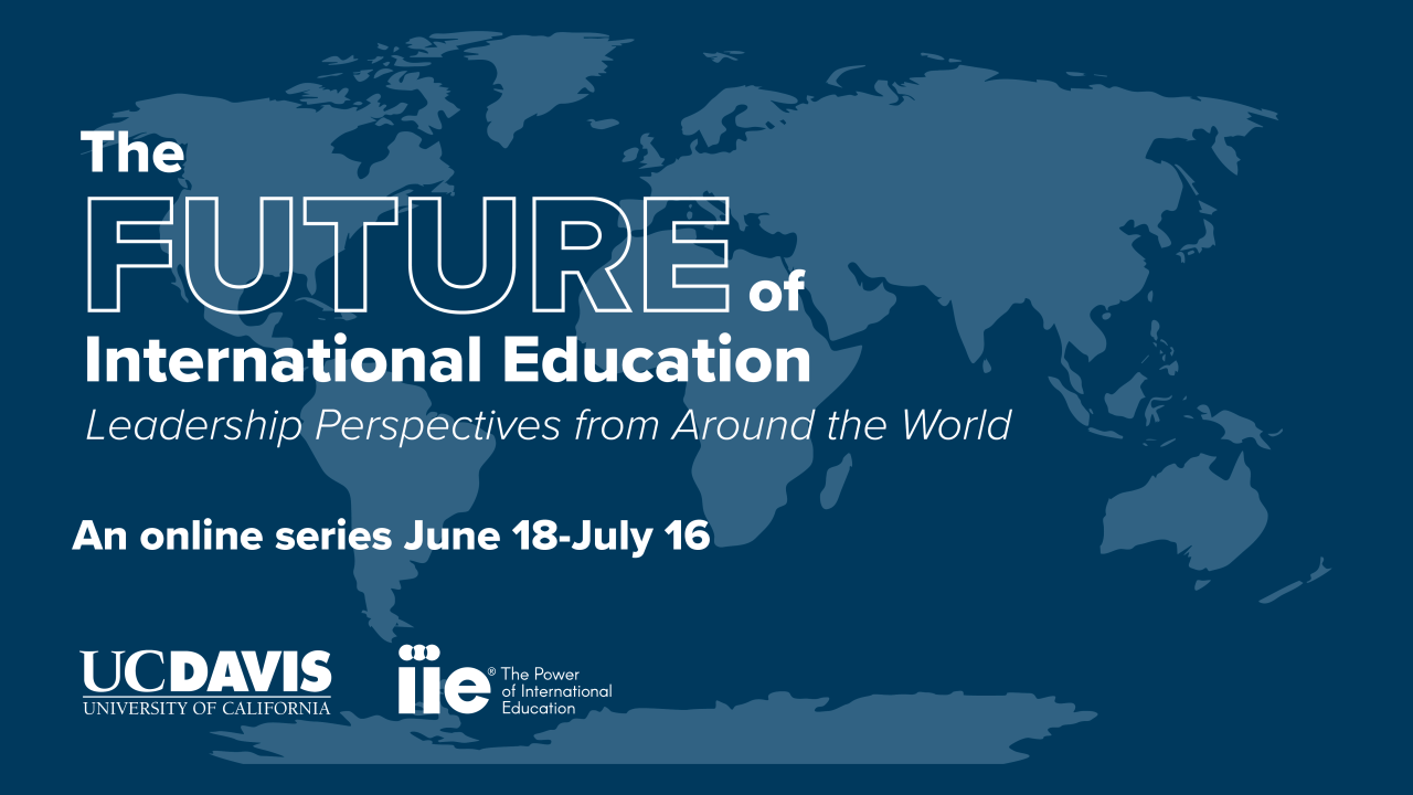 Future of International Education graphic with continents