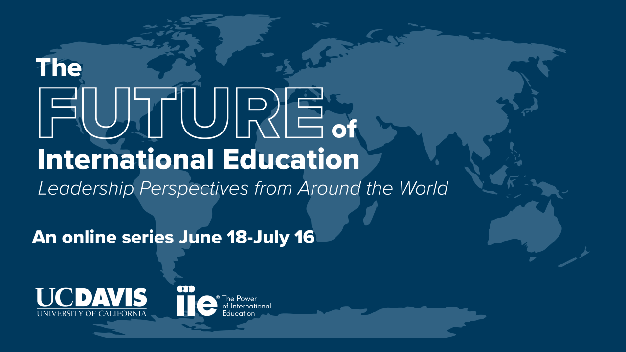 Future of International Education graphic with continents 