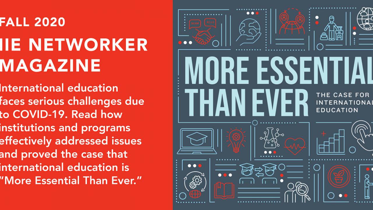 IIE Networker magazine graphic with More Essential Than Ever text