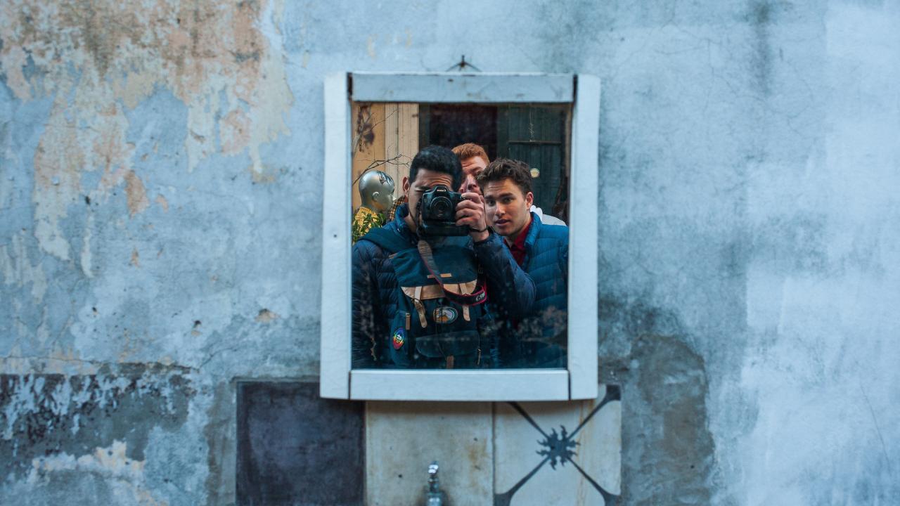 Student with camera