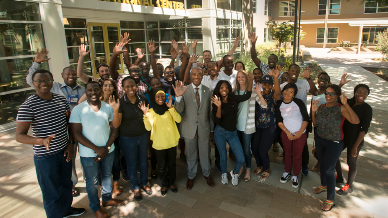 Mandela Fellows and Chancellor May