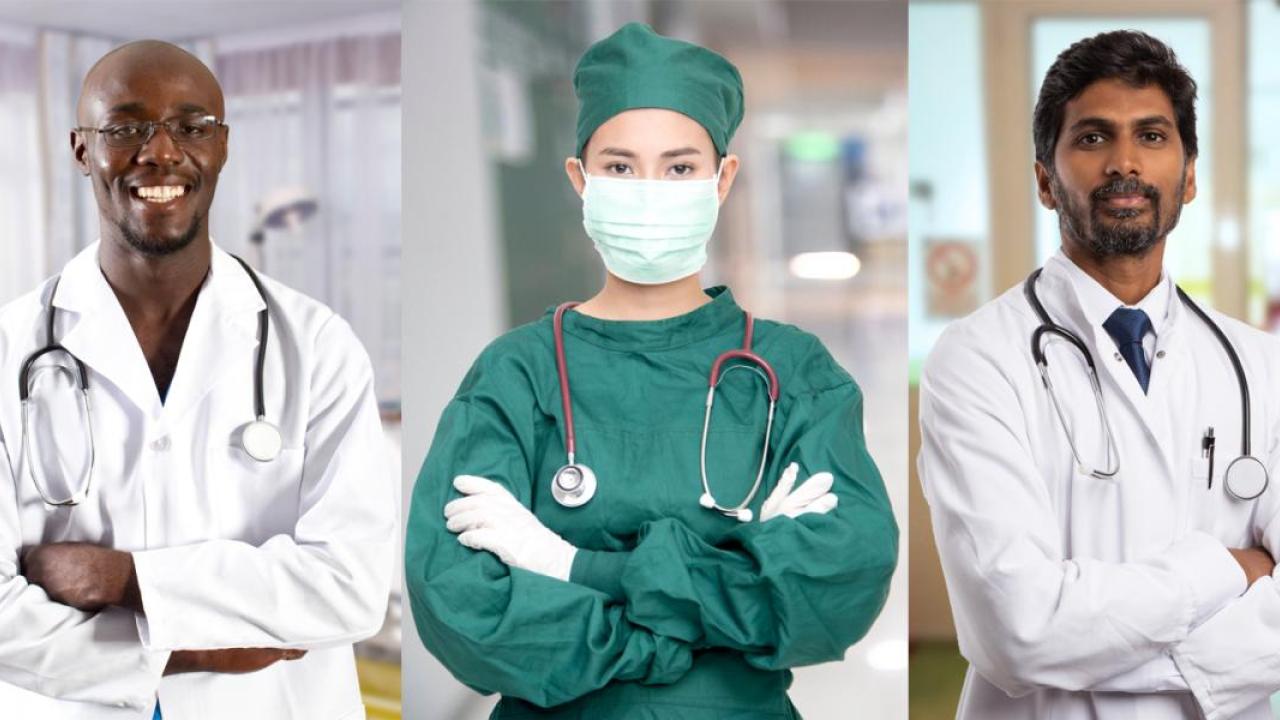 Experts predict an increased interest in global medicine as a result of the current pandemic. Photos: Shutterstock doctors