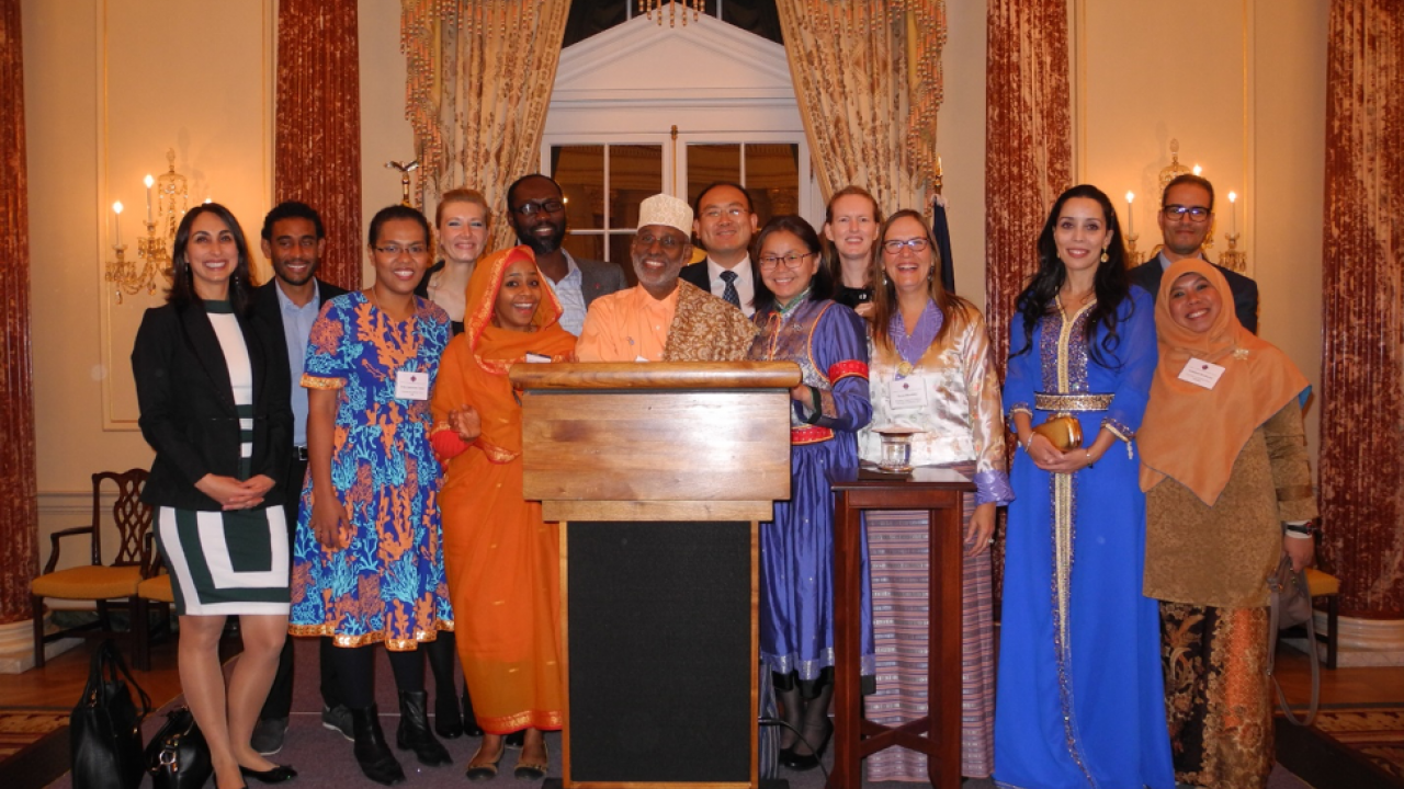 The 2017-18 UC Davis Humphrey Fellows at the Global Leadership Forum in Washington, D.C. Humphrey Fellows at Global Leadership Forum