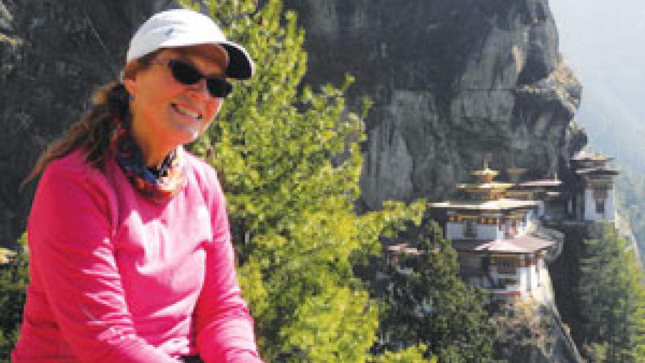 Beardsley has climbed seven times to Bhutan's Taktsang, a monastery that clings to a cliff 10,000 feet above sea level.