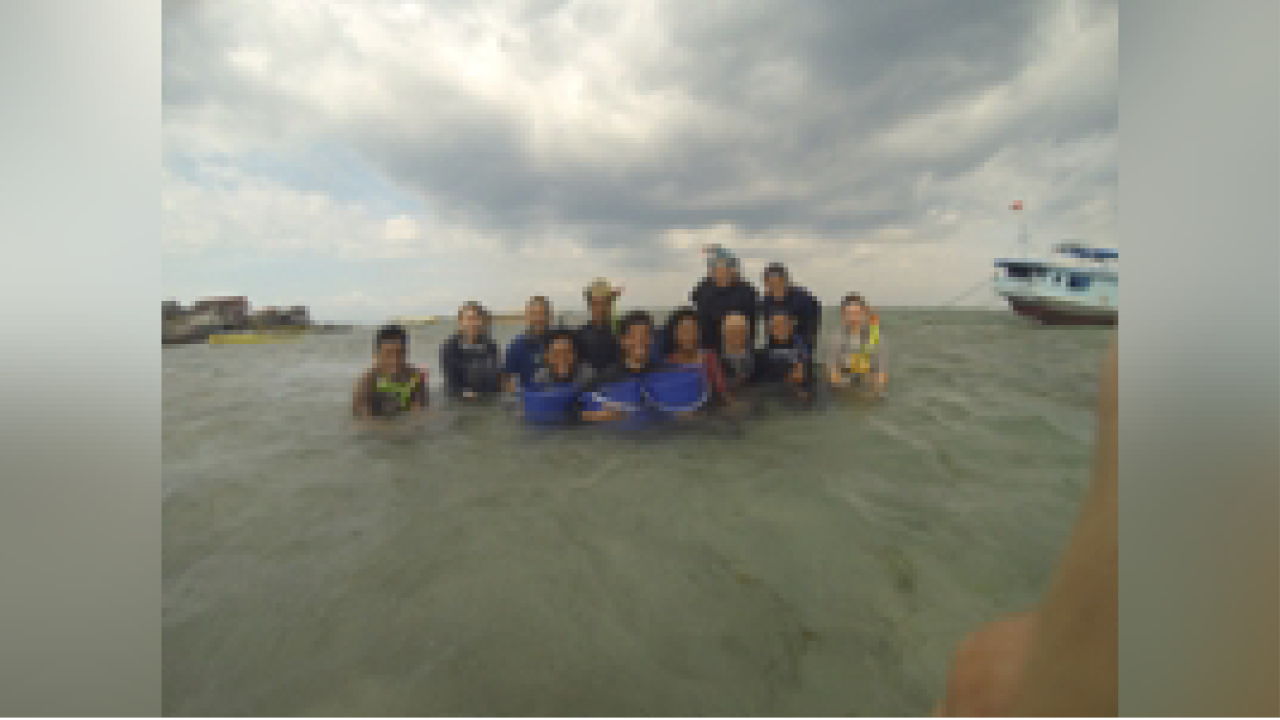 Susan Williams in ocean researching