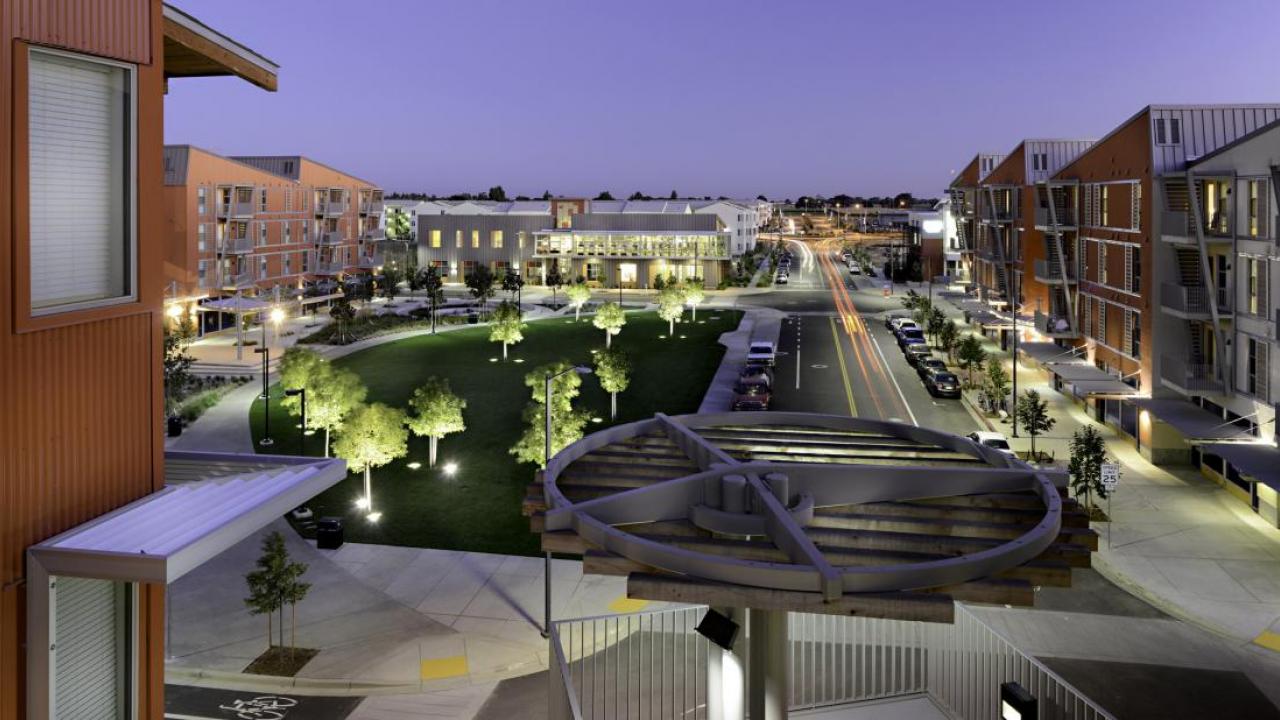 West Village is the largest planned zero-net energy project in the United States. (Jeff Peters photo) UC Davis West Village