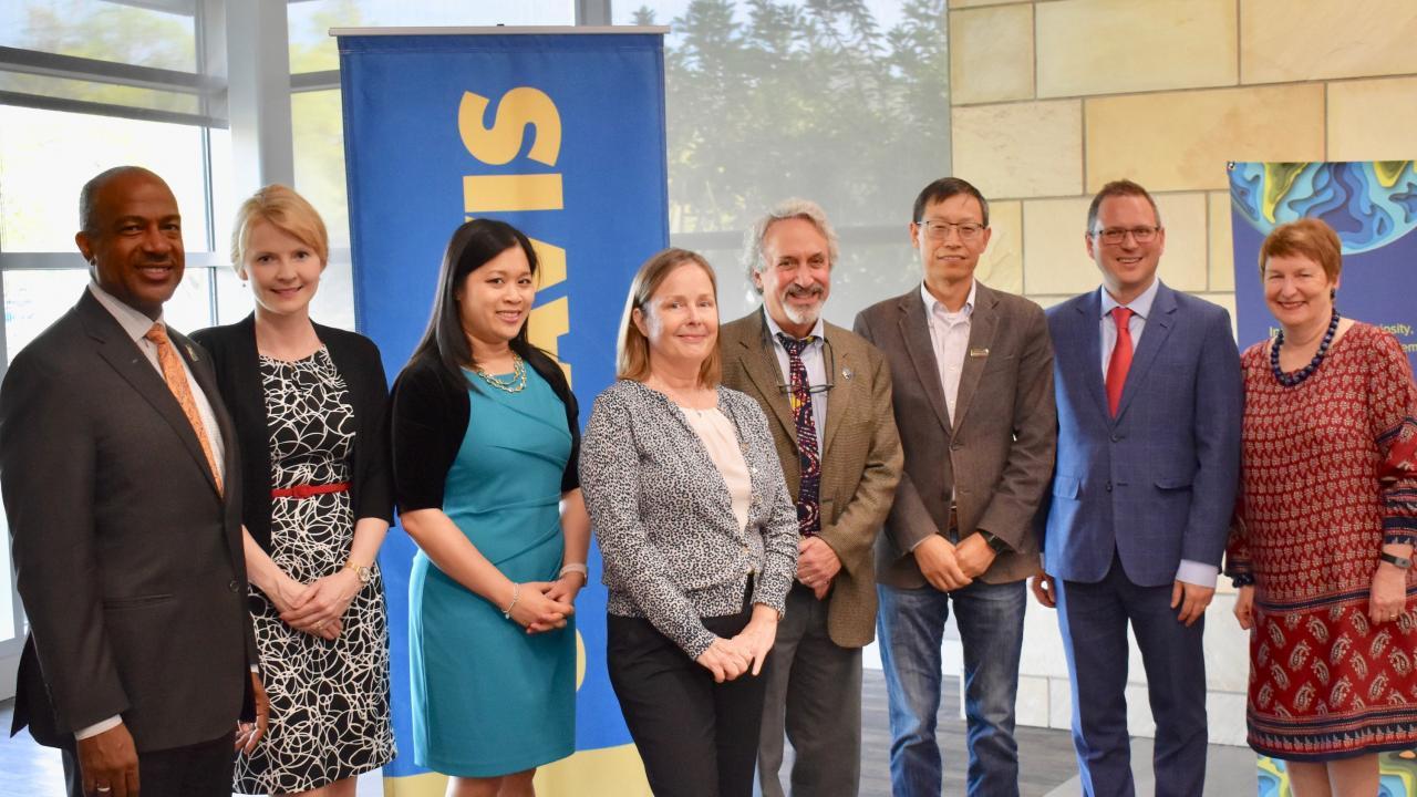 Faculty and staff awardees with chancellor