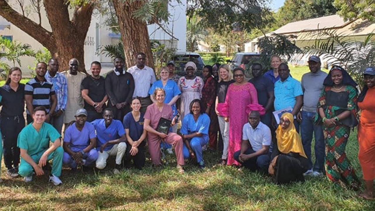 POCUS team gathers in Gambia.