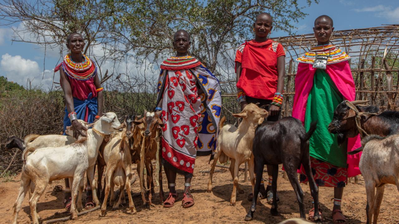 Family picture in drought