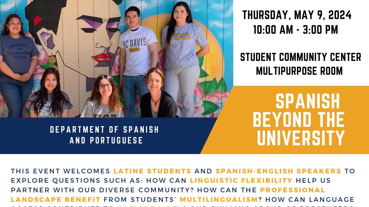 Flyer for Spanish Beyond the University event.