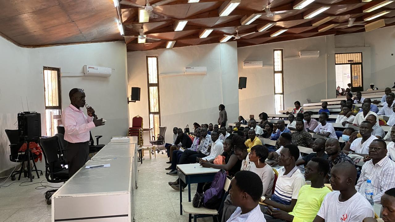University of Juba campus, lecture in Al Samani hall.