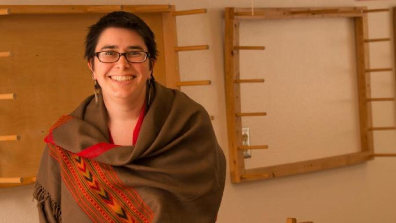 Jennifer Hoover, alumna of the master's program in textiles. 
