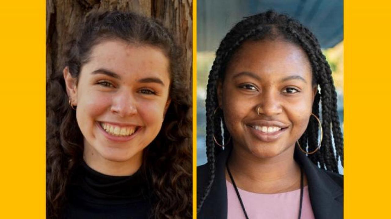 Both Marshall Scholarship recipients Naomi Murray and Valencia Scott pictured together