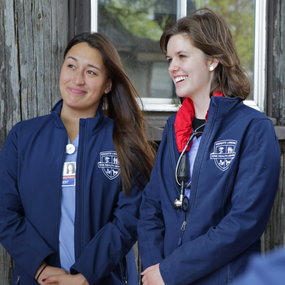 Two UC Davis students in Knights Landing
