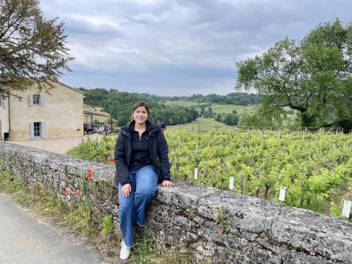 Valeria at Saint-Èmilion.