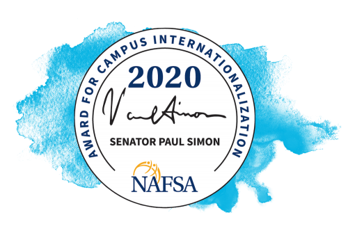 Simon Award for Comprehensive Campus Internationalization 2020 seal