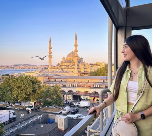 Elmira in Istanbul, Turkey, for the Ottoman Summer School.