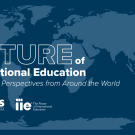 Future of International Education Graphic with IIE and UC Davis logos