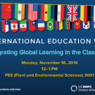 Integrating Global Learning in the Classroom November 18 2019, 12-1 pm Graphic