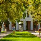 People walking on UC Davis campus
