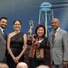 Mari Pangestu (2nd from right) received the Emil M. Mrak International Award at the 50th annual Alumni Awards gala on May 4.