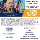 Flyer for Spanish Beyond the University event.