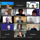 Screenshot of a Zoom meeting with UC Davis and Osaka Universiteis researchers and staff