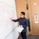 Student at whiteboard