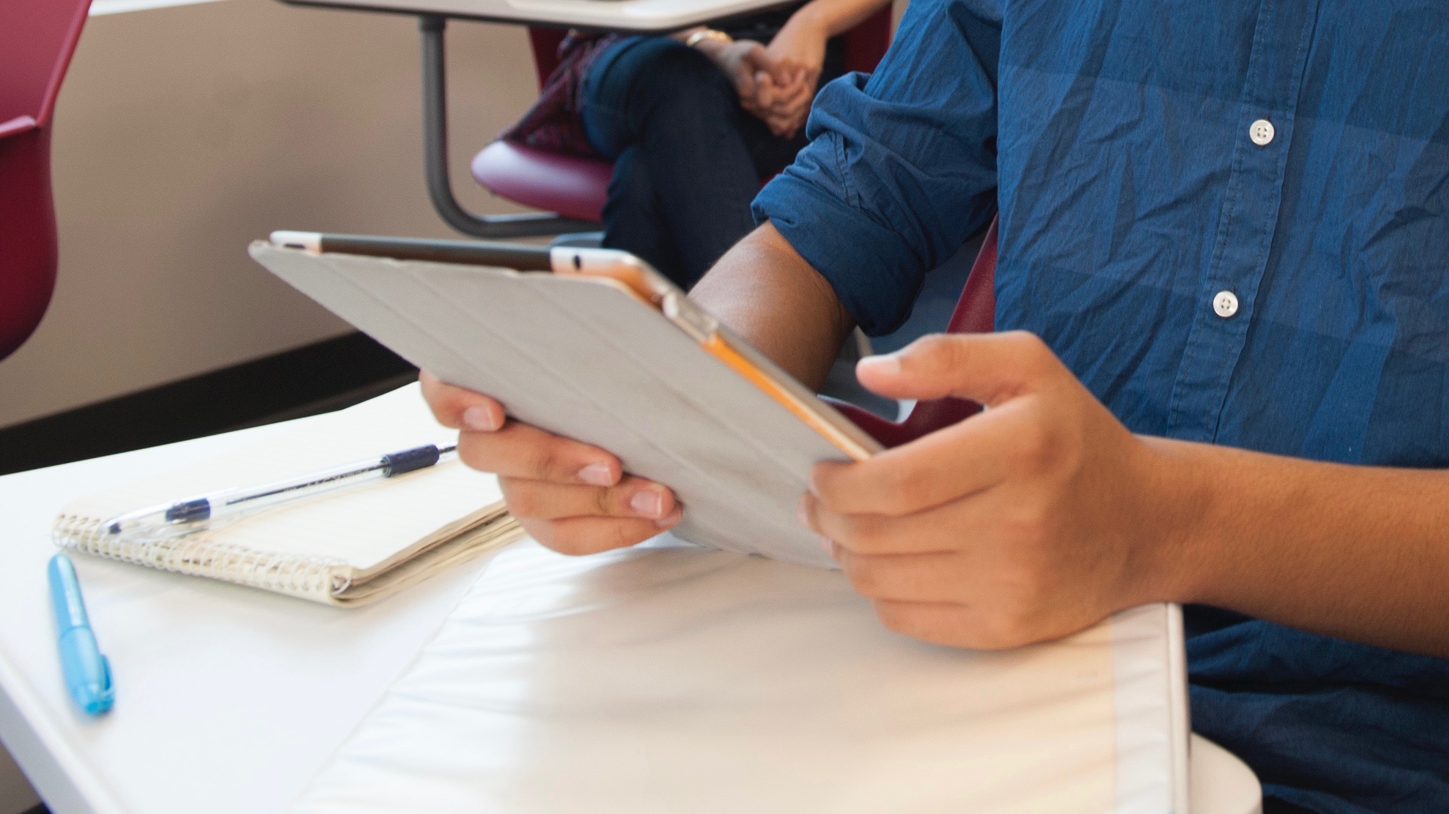 Student on tablet