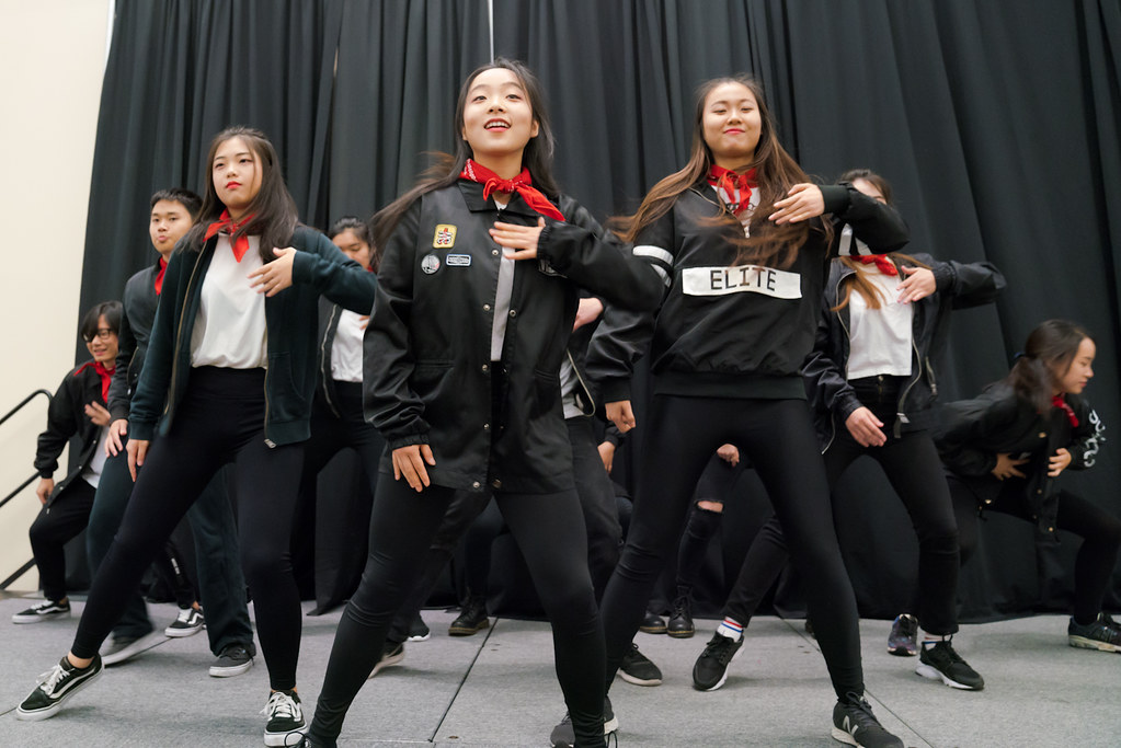 dance group on stage