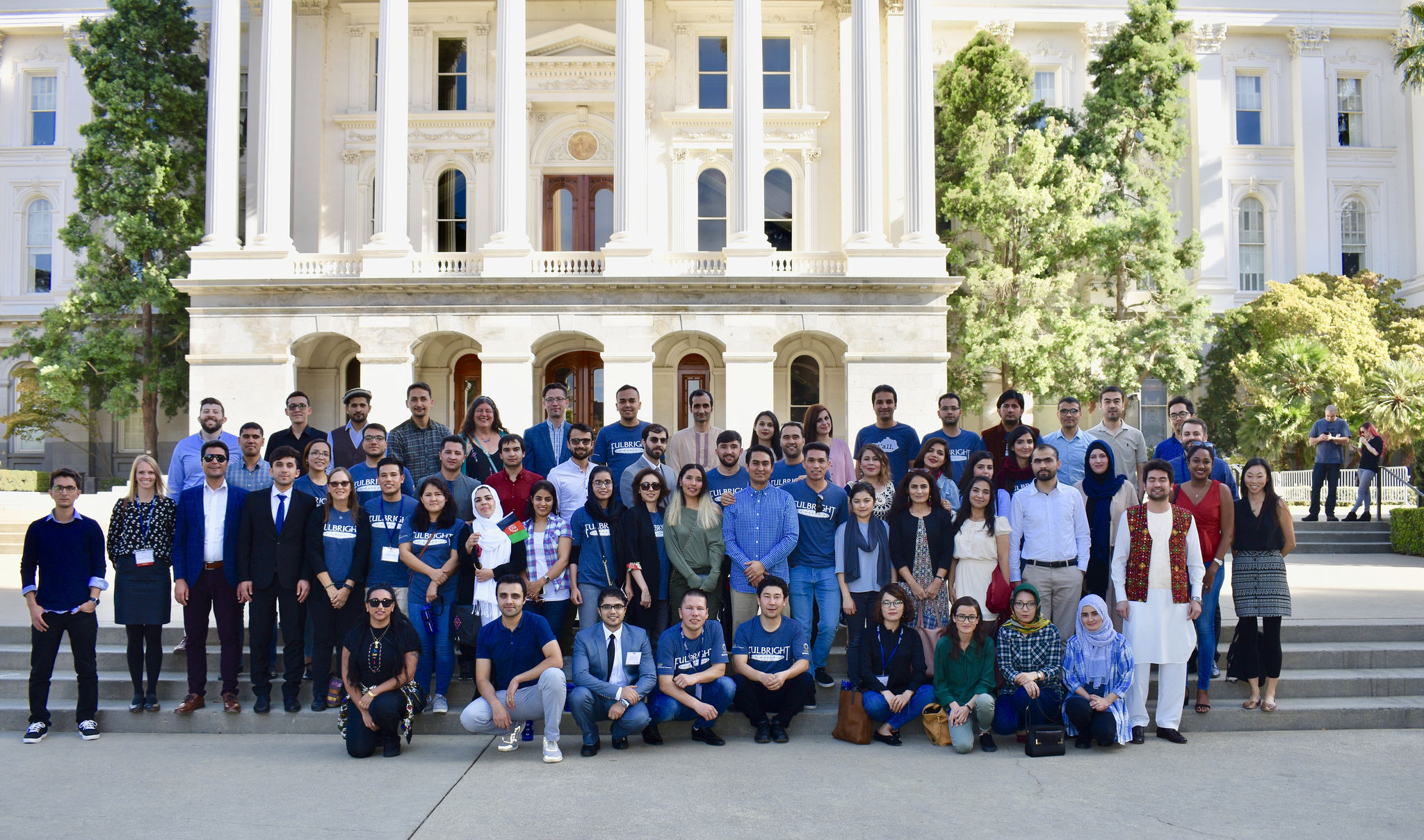 students pose in Sacramento