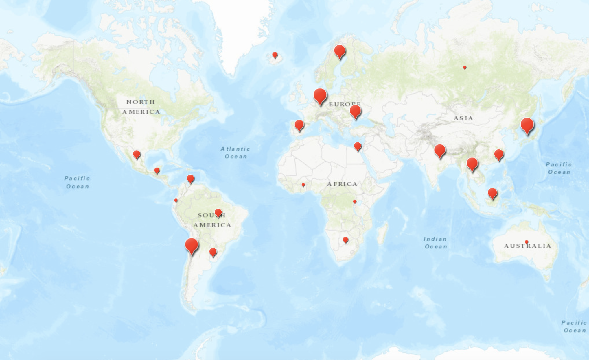Fulbright U.S. Scholar Map