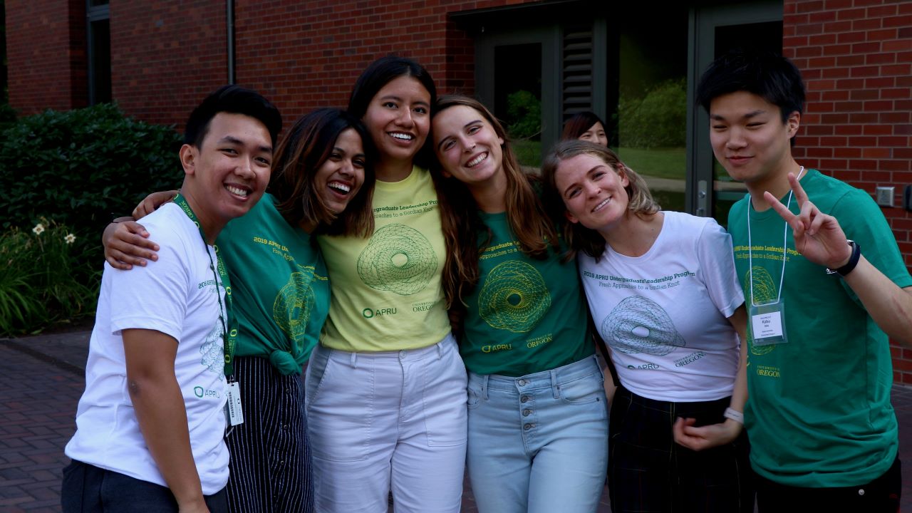 Arteaga with students from the University of Indonesia, University of Auckland, University of Hawaii, and Osaka University.