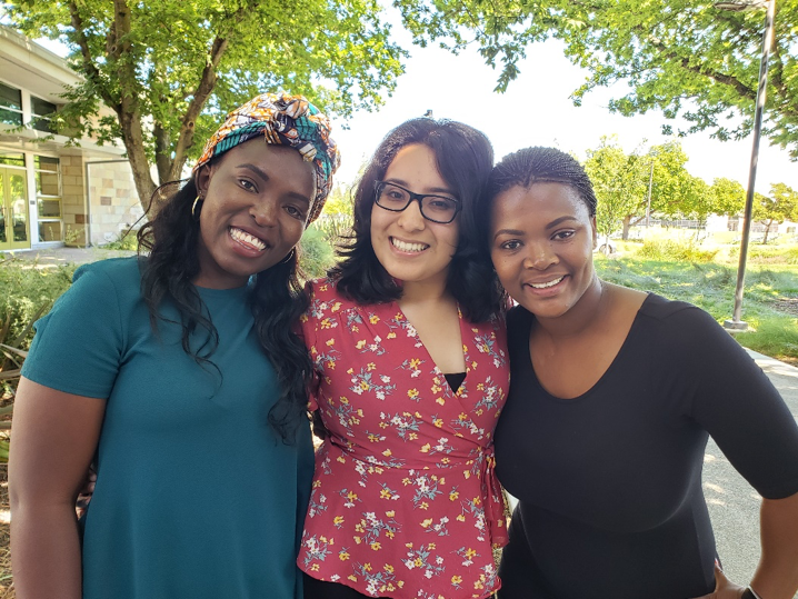 three women taking a selfie
